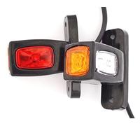 2 luces marcadoras para parte lateral, trasera y de contorno (24 V, 12 V) para remolque, camión, autocaravana, color naranja, blanco y rojo