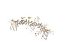2. Lujoso peine para el pelo de novia con diamantes de imitación y cristales, tiaras de aniversario de boda, accesorios de fiesta, tiaras de novia, joyería para el cabello