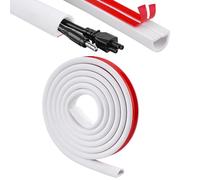2 M Canaleta Cables Pared Adhesivo, Mini Canaleta de Cables para Ocultar 1 Cabl, Canaleta PVC Flexible para Cables Pequeña Semicircular, Canaletas para Cables Adhesivas Petite para Hdmi, USB y Cables