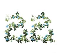 2 m de longitud de peonía, 28 flores para hermosas inspiraciones de decoración del hogar (azul)