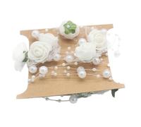 2 m x 2 rollos de guirnalda de perlas, cadena de perlas sintéticas con cabeza de rosa de polietileno, cadena de perlas artificiales, guirnalda de perlas para manualidades, decoración de mesa, ramo de