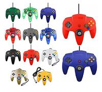 2 mandos para Nintendo 64 N64 color a elegir con cable Gamepad (rojo/azul)