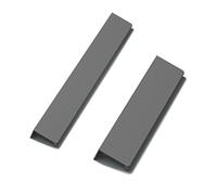 2 Mango Invisible Aleación Aluminio, Asas Ocultas Armarios Cocina,Manijas con Tornillos para Gabinete,Tirador Borde Dedo,Pomos de Estilo Moderno,Perillas Baño Cajón Hardware (150mm,Gris oscuro)