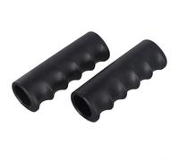 2 mangos de goma para carretilla, empuñaduras de tubo redondo de 118 mm para 22-30 mm de diámetro, cubiertas de repuesto negras antideslizantes para diseño de ranura para carritos de jardín (118 x 29