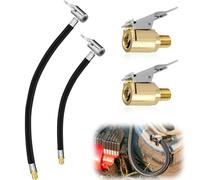 2 mangueras de Bomba de inflado de neumáticos, válvula Presta de 23,5 CM / 40 cm, Tubo de adaptadores de mangueras, mangueras de Bomba de neumáticos, con 2 adaptadores de válvulas