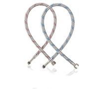 2 mangueras de conexión para grifo, G3/8 x M10, acero inoxidable trenzado, 60 cm