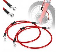 2 mangueras de Freno de Motocicleta, 500mm-2000mm(600mm Rojo) | Tubos de Manguera de Embrague de Freno Reforzado hidráulico para Pit Dirt Bike Enduro Motocross ATV Quad