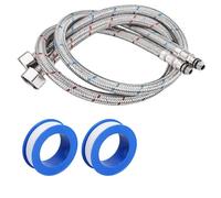 2 mangueras de grifo G3/8 universales de 80 cm en acero inoxidable 304 flexible y resistente para baño, cocina, jardín y más usos domésticos