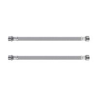 2 mangueras flexibles de acero inoxidable 304 para calentador de agua de 3/8 pulgadas, adecuadas para conexión de calentador de agua de grifo, manguera de acero inoxidable