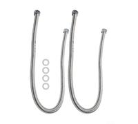 2 mangueras flexibles de acero inoxidable corrugado para calentador de agua de 34 pulgadas, 1 metro para fontanería y sistema de calefacción