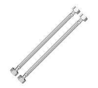2 mangueras flexibles flexibles de conexión de acero inoxidable - Varias longitudes 1/2 pulgadas IG x 1/2 pulgadas IG x 30 cm Manguera flexible para grifo válvula angular lavabo
