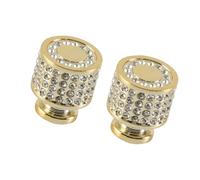 2 manijas de cajón de piedra brillante componente ABS elegante mejora del hogar manijas de gabinete de piedra decorativas de montaje rápido para muebles del hogar perillas de ABS