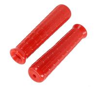 2 manijas de goma roja para carretilla para marcos de tubo redondo estándar, 114 mm de longitud con 12/16/19/20 mm de diámetro (114 x 12 mm)