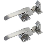 2 manijas de metal para congelador y horno, pestillo ajustable, con resorte, manija de puerta de refrigerador, congeladores, refrigeradores, pestillos de tirón, manija de liberación de pestillo (B)
