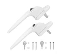 2 manijas de ventana bloqueables con llave y tornillos, manija de puerta de balcón de aleación de aluminio, cerradura de ventana de seguridad for niños, fácil de instalar