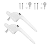 2 manijas de ventana con cerradura con asas de aleación de aluminio, agarre antirrobo, aleación de aluminio, para puerta de balcón