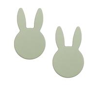 2 manijas multicolor para puerta de armario, habitación de los niños, diseño de conejo, tiradores de aleación de aluminio para cajones, cocina, sala de estar, decoración (verde, distancia entre