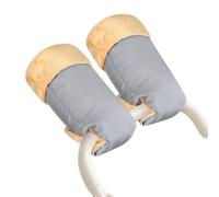 2 manoplas forradas de felpa para cochecito, accesorios adecuados para padres en invierno con forro polar