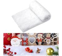 2 Mantas de Nieve con Purpurina de Navidad Manta de Nieve Artificial de Mundo Maravilloso de 40 x 32 Pulgadas Manta de Nieve Gruesa Falsa de Interior para Árbol de Navidad Invierno Pueblo