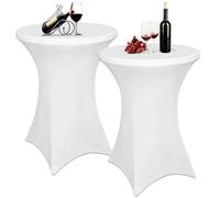 2 manteles elásticos para barba, 80 x 110 cm, mesas de spandex flexibles súper flexibles, perfectas para mesas de bistró, fiestas de cumpleaños, banqueros de bodas y decoración de espacios habitables