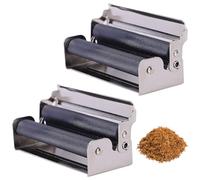 2 máquinas de liar tabaco manual para Super King y tamaño estándar con tapa, acero inoxidable, portátil y eficiente para viajes y uso doméstico, perfecto para hombres