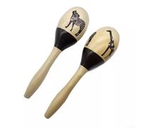 2 Maracas de madera para currículo de música Montessori y Waldorf, instrumento abierto que apoya la expresión creativa