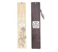 2 marcapáginas de madera con borlas, separador de páginas, para amantes, escritores, profesores, estudiantes, lectura, estudiantes