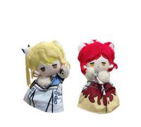 2 marionetas de mano de anime de Fairy Tail para adultos, decoración de anime Lucy Heartfilia Erza Scarlet, figura de peluche, lindas marionetas de mano, dibujos animados, decoración de peluche, 25 cm