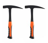 2 martillos geológicos, martillos de acero al carbono, herramienta manual geológica para investigación geológica, escalada, exploración, mampostería (B)