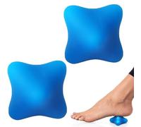 2 Masajeadores de Pies de Silicona - Bolas de Masaje Antideslizantes para Fascitis Plantar, Alivio del Dolor en el Talón, Rodillo de Acupresión para Musculos, Yoga, Pilates y Rehabilitación