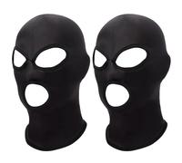 2 máscaras de cara completa de 3 agujeros, para mujeres y hombres, pasamontañas fino para motocicleta, bicicleta, caza, ciclismo, esquí, juegos de rol, accesorios de cosplay (Reino Unido, Alpha, talla