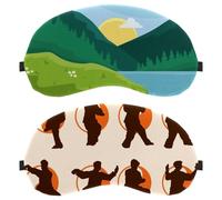 2 máscaras de ojos, antifaz para dormir de lado, patrón de Tai Chi, máscara suave para dormir para mujeres y hombres, bloqueo de luz completo, cero presión nocturna con los ojos vendados