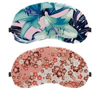 2 máscaras de ojos de flor de escamas rosas para dormir de lado, máscara de dormir, máscara de ojos para dormir, cubierta suave para viajes, siesta, avión, bloqueo de luz