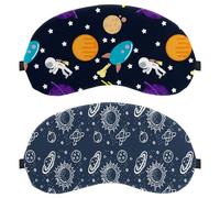 2 máscaras de ojos, diseño de planeta de fantasía, máscara de sueño para dormir de lado, máscara suave para dormir para mujeres y hombres, bloqueo de luz completo, cero presión nocturna con los ojos