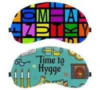 2 máscaras de ojos Hygge Time to Happy, antifaz para dormir de lado, máscara suave para dormir para mujeres y hombres, bloqueo de luz completo, cero presión nocturna con los ojos vendados