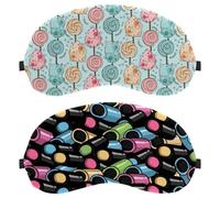 2 máscaras de ojos para dormir de lado, máscara de dormir, caramelos de regaliz que bloquean la luz, cubierta suave para viajes, siesta, avión