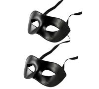 2 Máscaras de Venecia para Mascarada - Negras para Hombres - Mardi Gras Cosplay