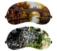 2 máscaras para dormir, antifaz para dormir con bloqueo de luz para mujeres y hombres, astrología, misticismo nocturno, antifaz transpirable