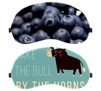 2 máscaras para dormir, antifaz para hombres y mujeres, divertidas máscaras transpirables para dormir Take The Bull by The Horns, cero presión ocular para dormir