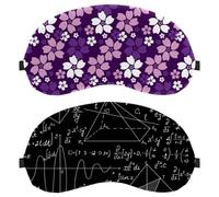 2 máscaras para dormir con ecuaciones matemáticas, antifaz para hombres y mujeres, sin presión, cubierta de ojos para dormir, transpirable, bloqueo de luz