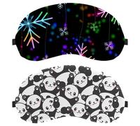 2 máscaras para dormir de espalda y de lado, Panda National Treasure 100% bloqueo de luz, ajustable y transpirable, cero presión ocular