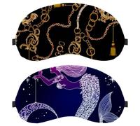 2 máscaras para dormir de lado para hombres y mujeres, máscara de ojos con bloqueo de luz, sombra de ojos con correa ajustable, espiritualidad, mitología, tatuaje nocturno, venda para los ojos