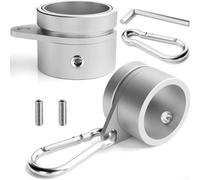 2 mástiles de bandera para anillo, asta de bandera giratoria de 360° para anillo, clips de bandera antienvoltura para poste de 0.75 a 1 pulgada