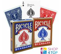 Bicicleta Rider Espalda Estándar Índice Oro Juego Cartas Póker Magia Trucos Rojo