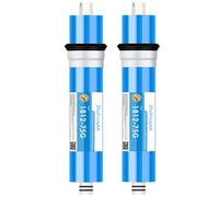 2 membranas ósmosis inversa 75-800 GPD, elemento repuesto para filtro membrana ósmosis inversa, para sistema filtración agua potable ósmosis inversa bajo el fregadero(1812-75G)