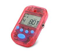 2 metrónomos digitales LCD con clip, metrónomo digital para guitarra, música portátil, pulsadores de ritmo para instrumentos musicales como piano, guitarra, violín y batería. (Red)