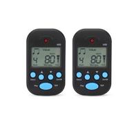 2 metrónomos digitales LCD con clip, metrónomo digital para guitarra, música portátil, pulsadores de ritmo para instrumentos musicales como piano, guitarra, violín y batería. (Black)
