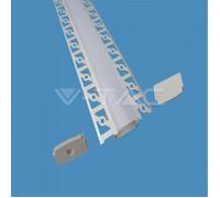 Kit De Montaje De 2M Con Difusor Para Tira De Led Empotrada 2000X61.5X14Mm Plata