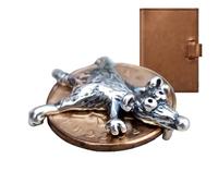2 Mice Charm Talisman | Talismán con Dije De Ratón | Protege Tu Riqueza, Amuleto De Ratón,Amuleto De Dinero, Amuleto De Buena Suerte, Amuleto De Dinero Rata De Ratón En Moneda
