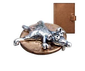 2 Mice Charm Talisman | Talismán con Dije De Ratón | Protege Tu Riqueza, Amuleto De Ratón,Amuleto De Dinero, Amuleto De Buena Suerte, Amuleto De Dinero Rata De Ratón En Moneda